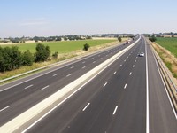 Looking north along the M11