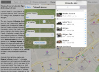 The tubewalk planner in the Tubewalker iPad application