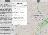 Searching for places of interest in the Tubewalker iPad application