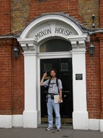 Mark outside Moxon House