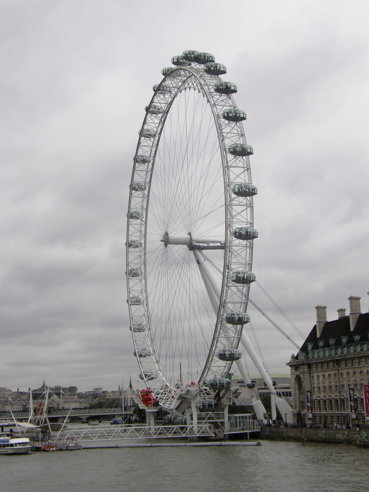 The London Eye, as seen from Westminster Bridge