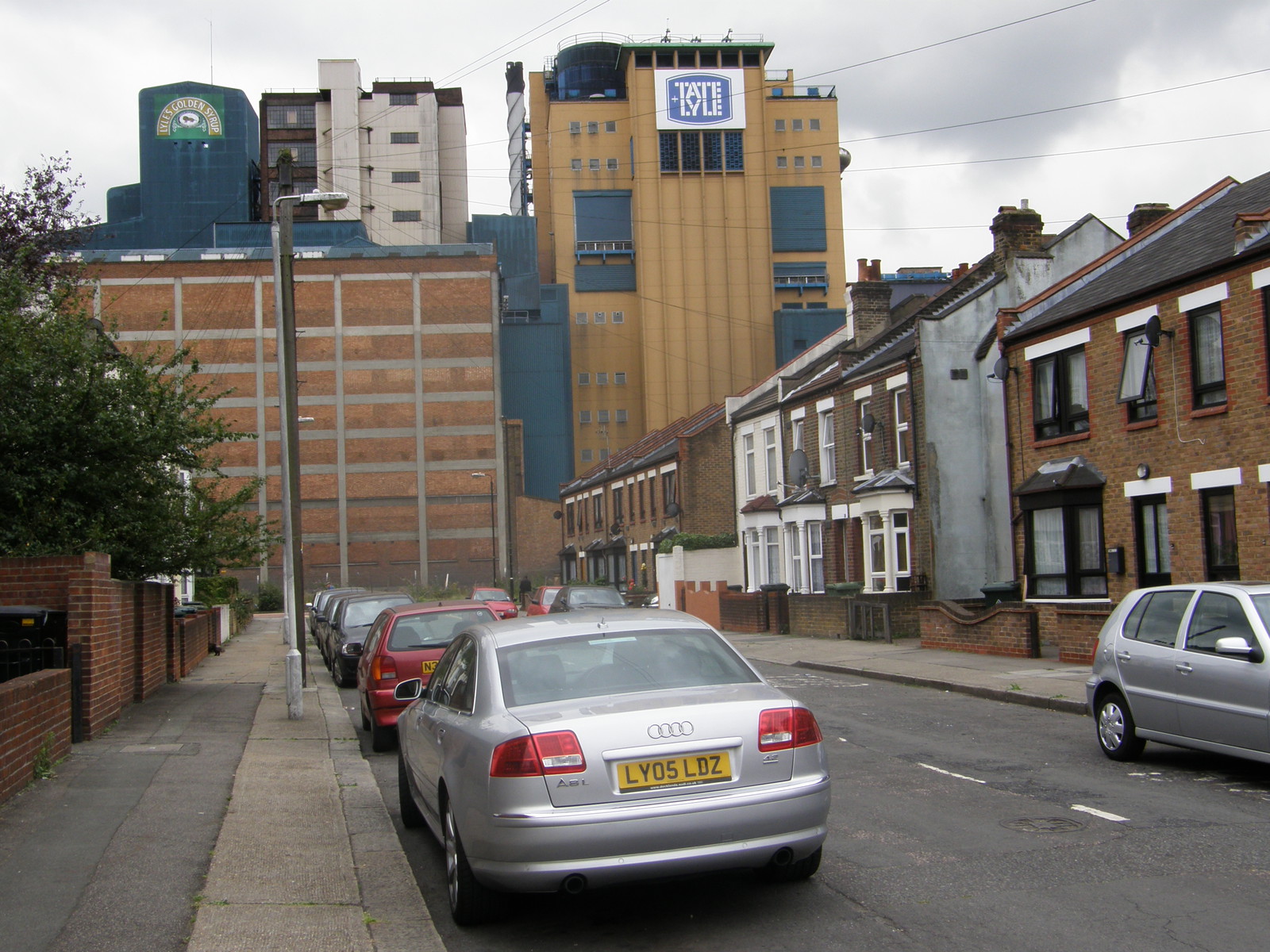 Houses between the Tate and Lyle factory and London City Airport