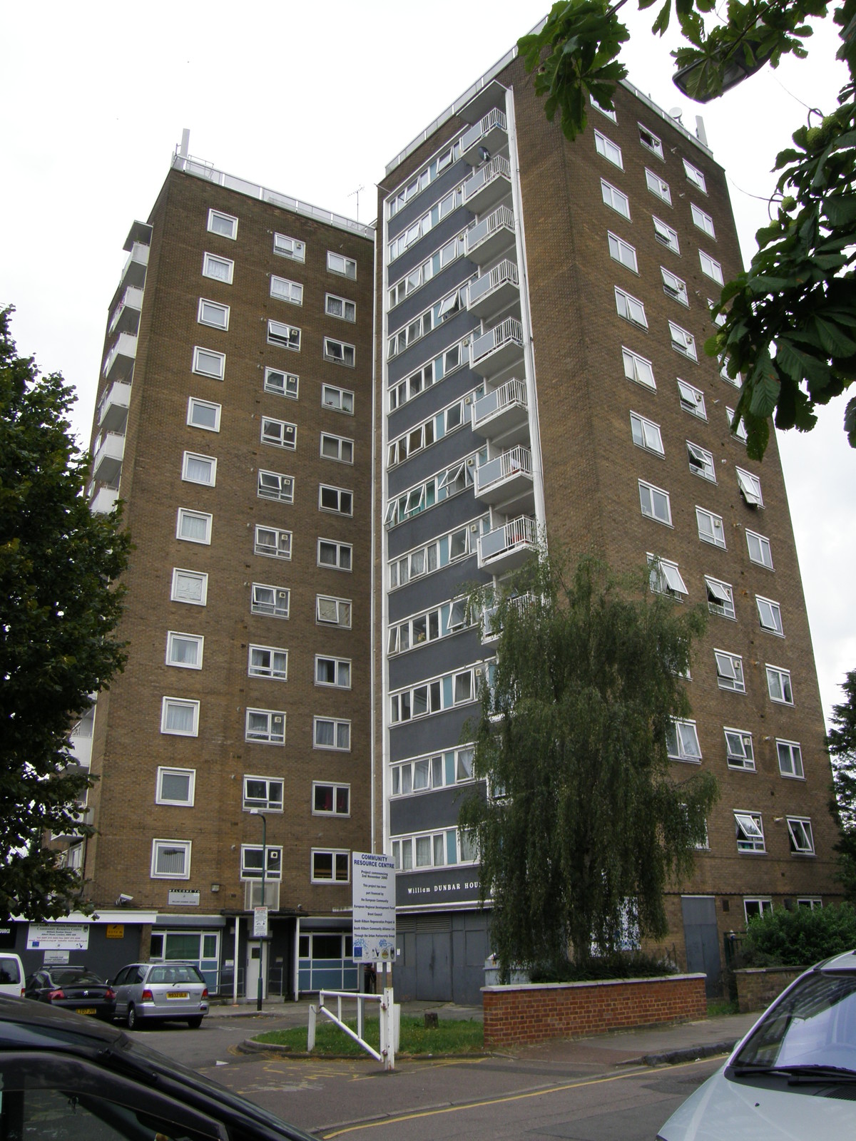 A tower block on Albert Road