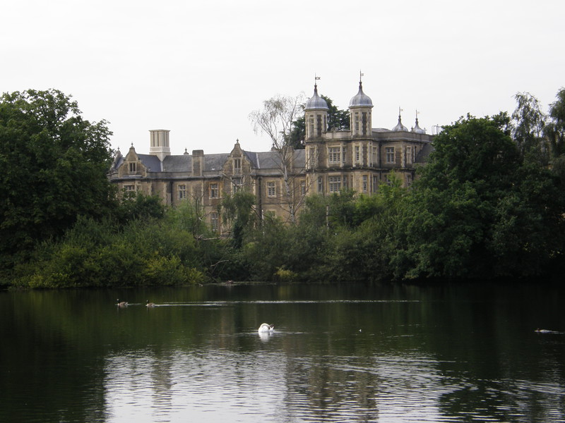 Snaresbrook Crown Court from the northern side of Eagle Pond