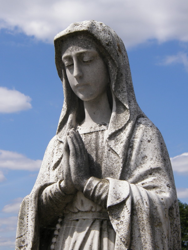 A statue in St Patrick's Roman Catholic Cemetery