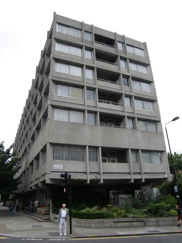 The grey concrete block on Palace Gardens Terrace