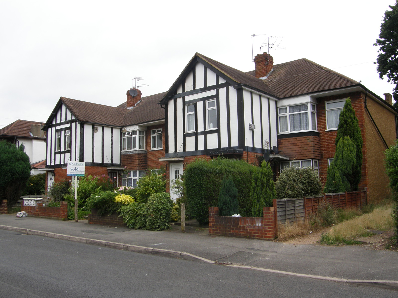 Attractive Mock Tudor housing on Beechwood Avenue