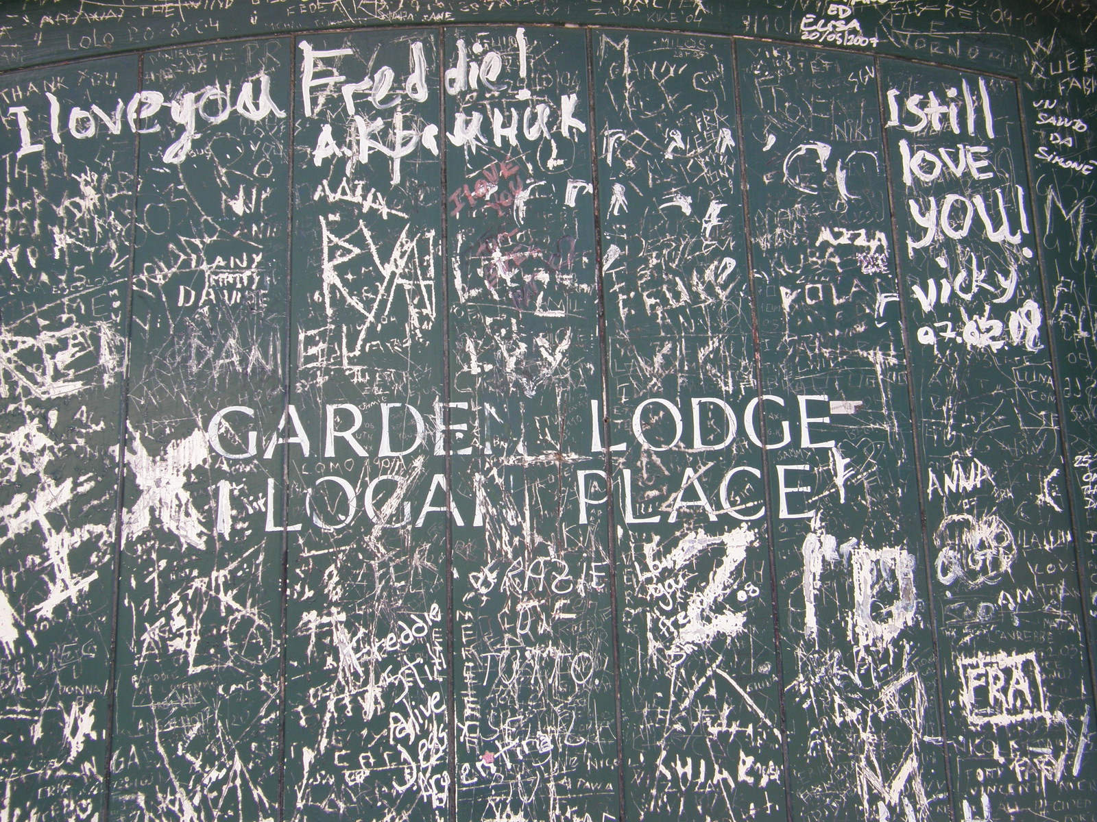 The door into Garden Lodge, Logan Place