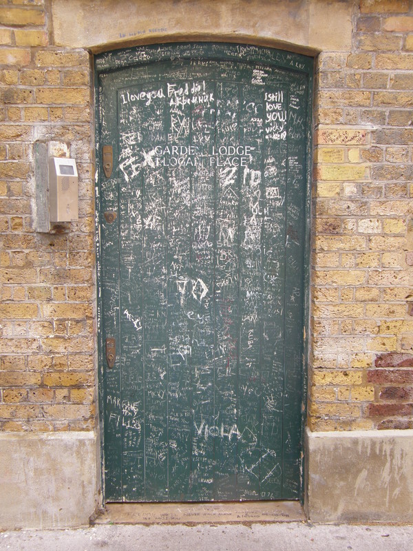 The door into Garden Lodge, Logan Place