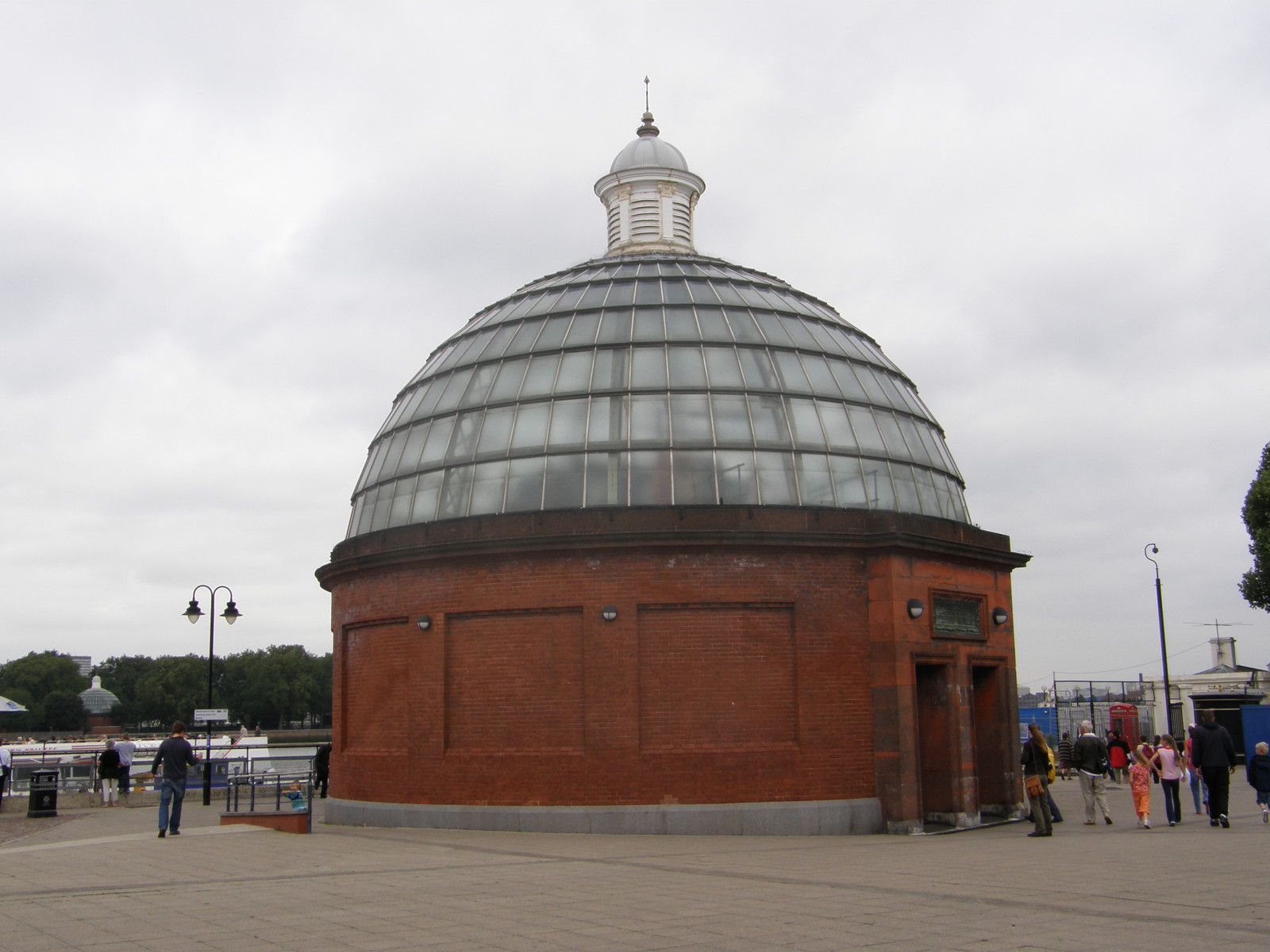 The southern entrance to the Greenwich Foot Tunnel
