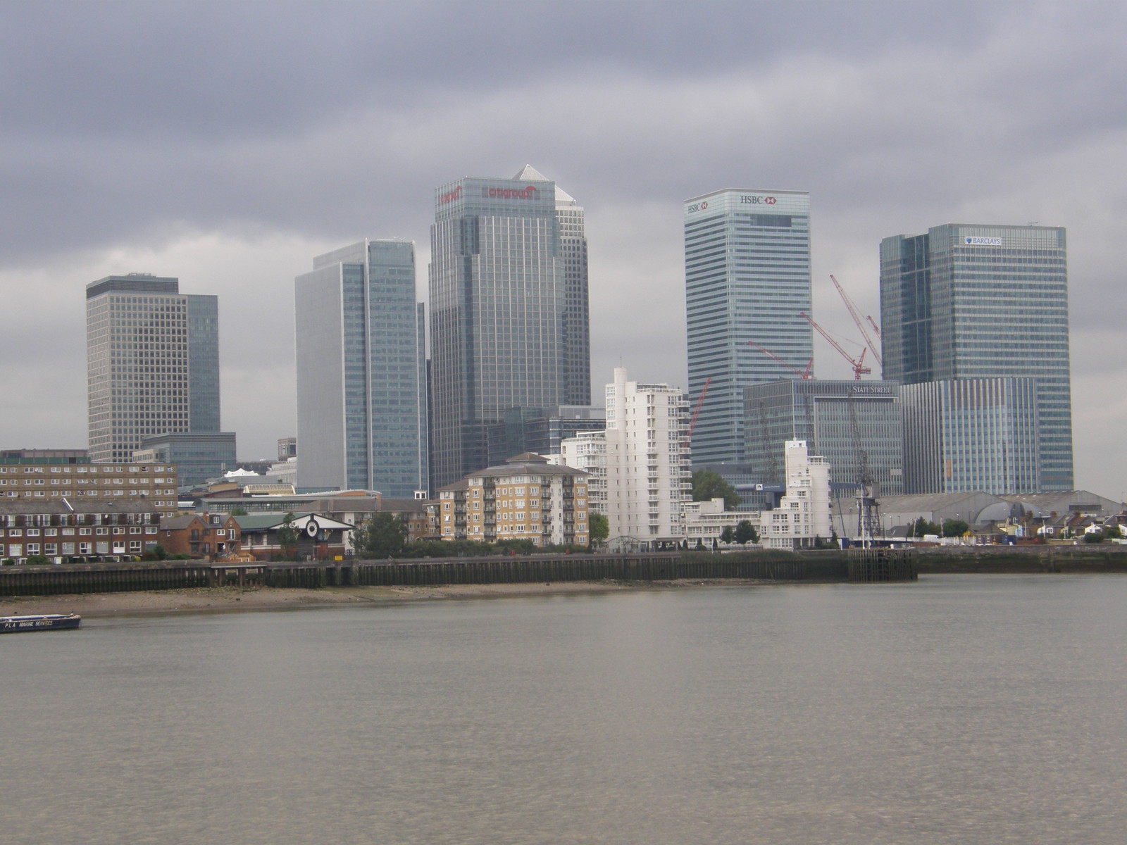 Canary Wharf from the Thames Path