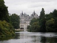 Horseguards Parade from the bridge on St James's Park Lake