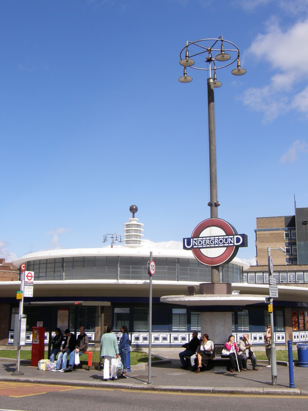 One of the futuristic shelters at Southgate station