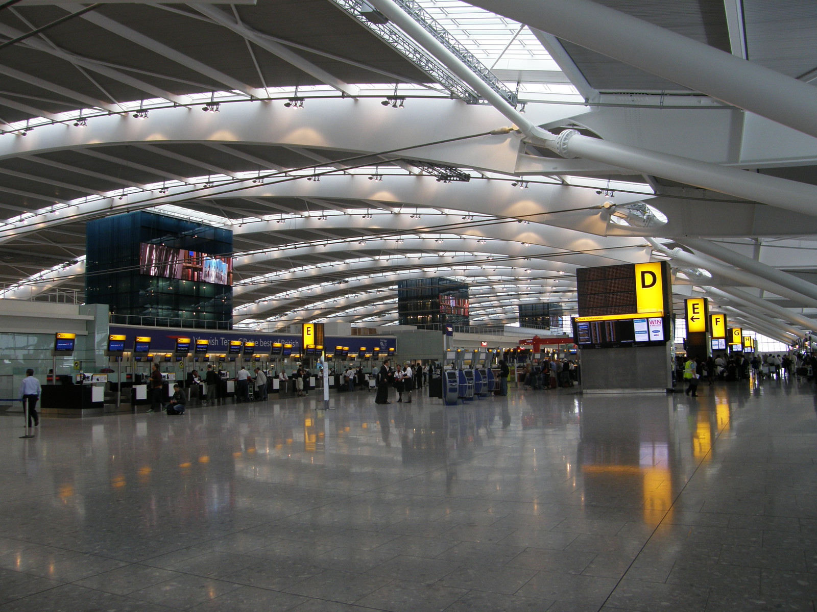 The Departures level in Terminal 5