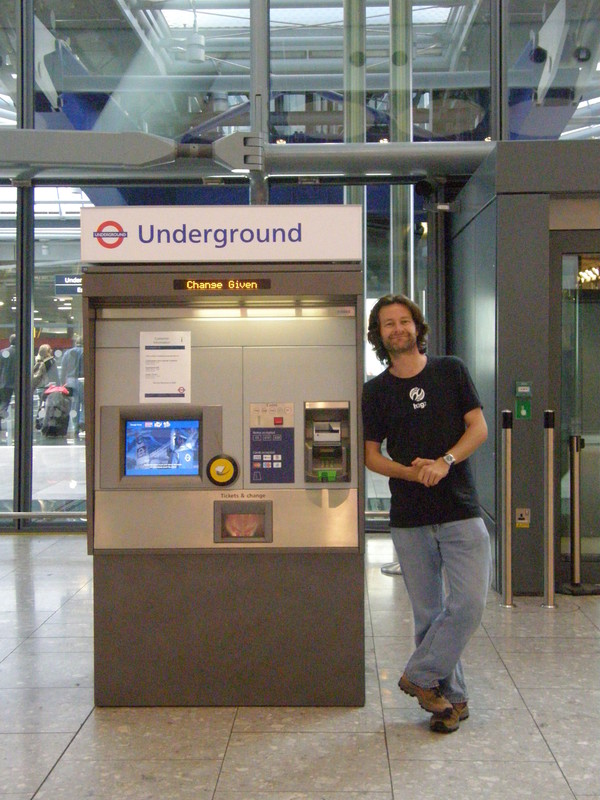 Mark posing for the press in Terminal 5