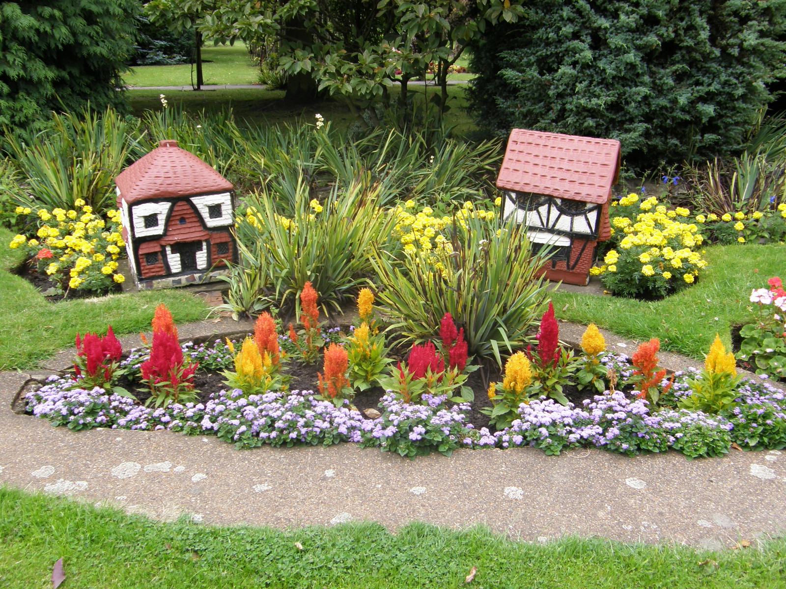 Miniature houses in Vauxhall Park